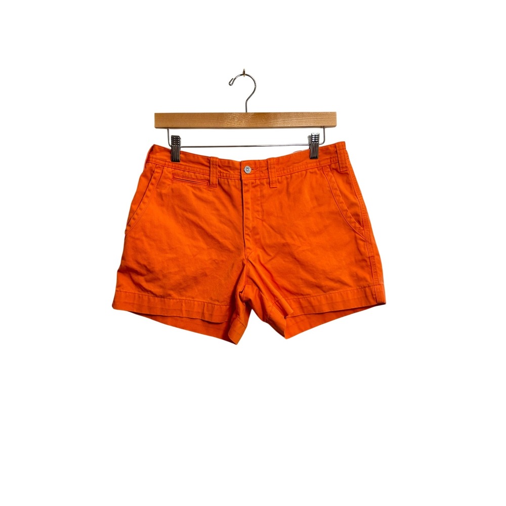 Polo Ralph Lauren Womens Orange Cotton Chino Shorts Size 6 Pony Logo